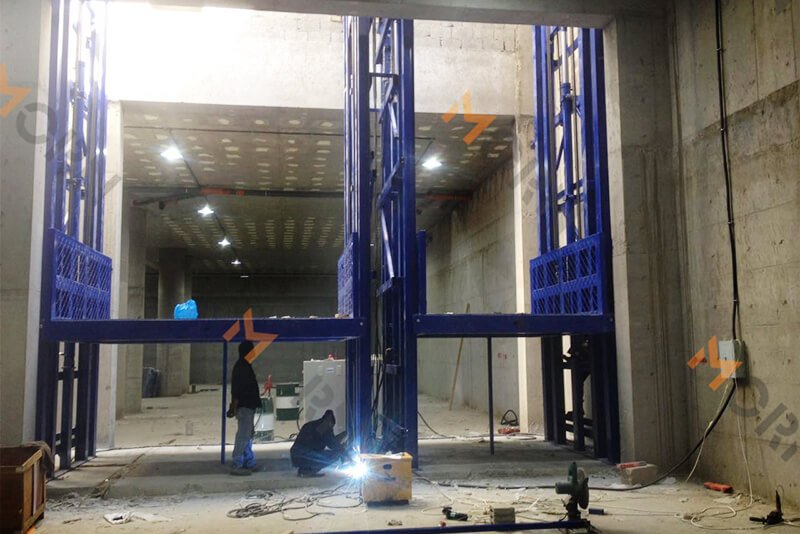 cargo lift installation done