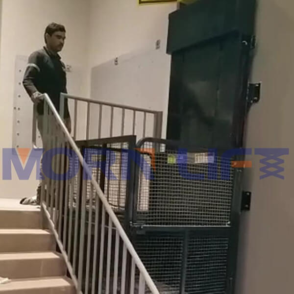 Two Post Cargo Lift in Singapore - MORN LIFT freight elevator for sell in singapore