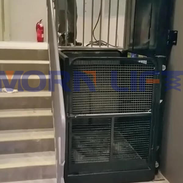 Two Post Cargo Lift in Singapore - MORN LIFT freight lift for sell in singapore