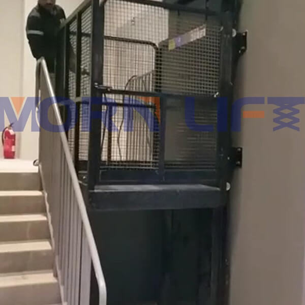 Two Post Cargo Lift in Singapore - MORN LIFT goods lift for sell in singapore