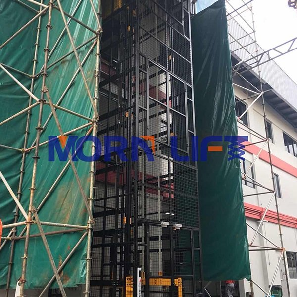 Two Post Cargo Lift in Singapore - MORN LIFT goods lift in singapore