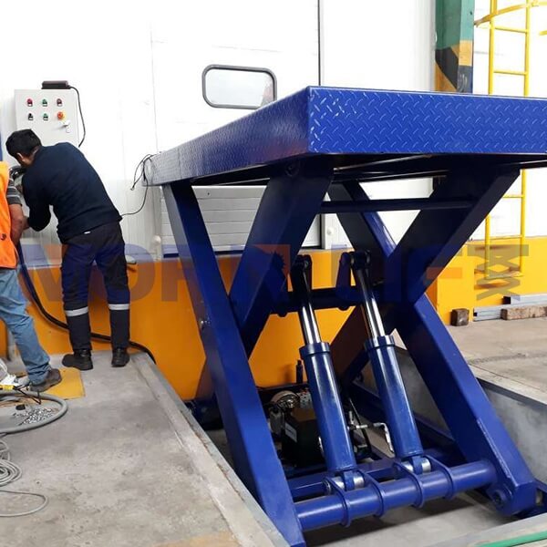 hydraulic scissor lift install in peru