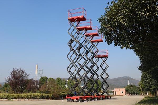 How to use a mobile scissor lift - MORN LIFT mobile scissor lift for sale
