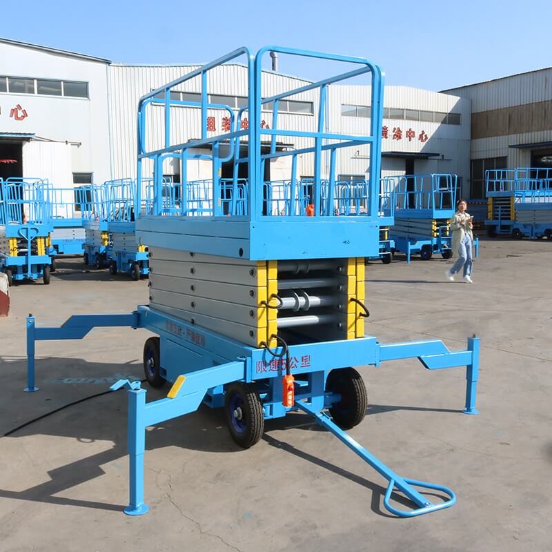 mobile scissor lift in factory