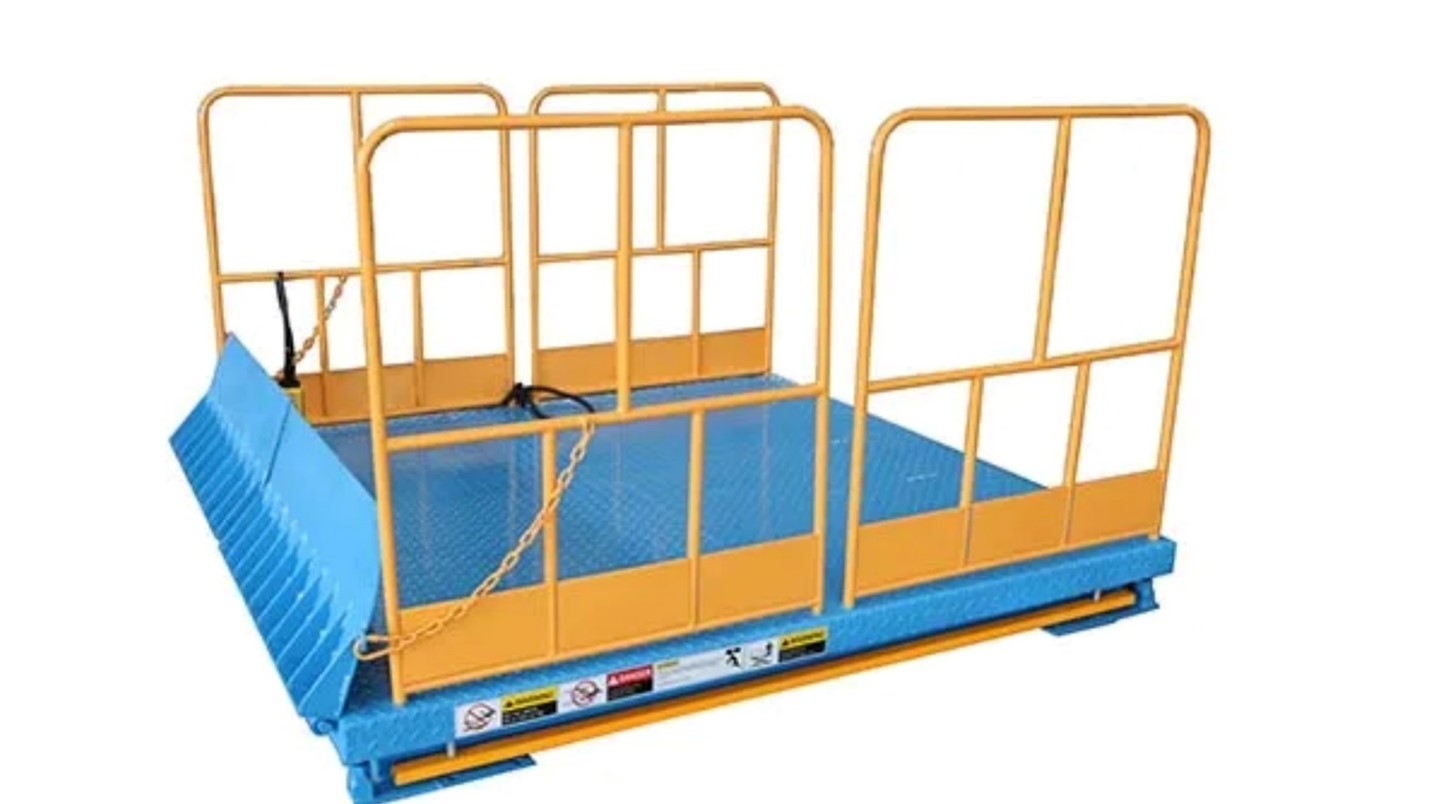 Morn cargo lift in white background