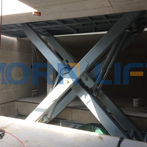 scissor dock lift install in Switzerland