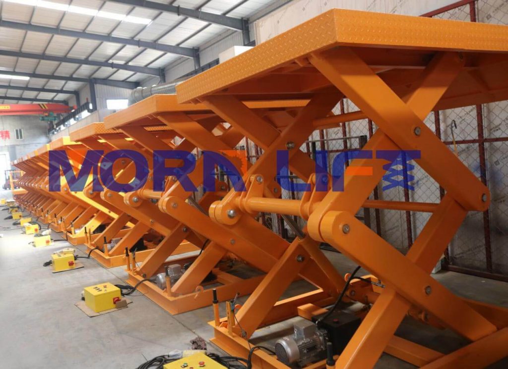 scissor lift in factory