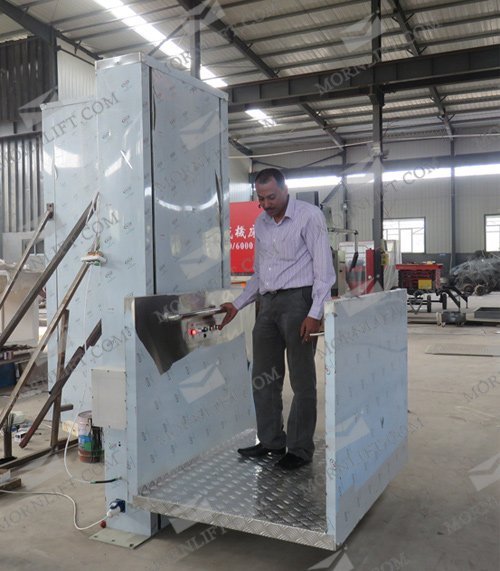 testing wheelchair lift