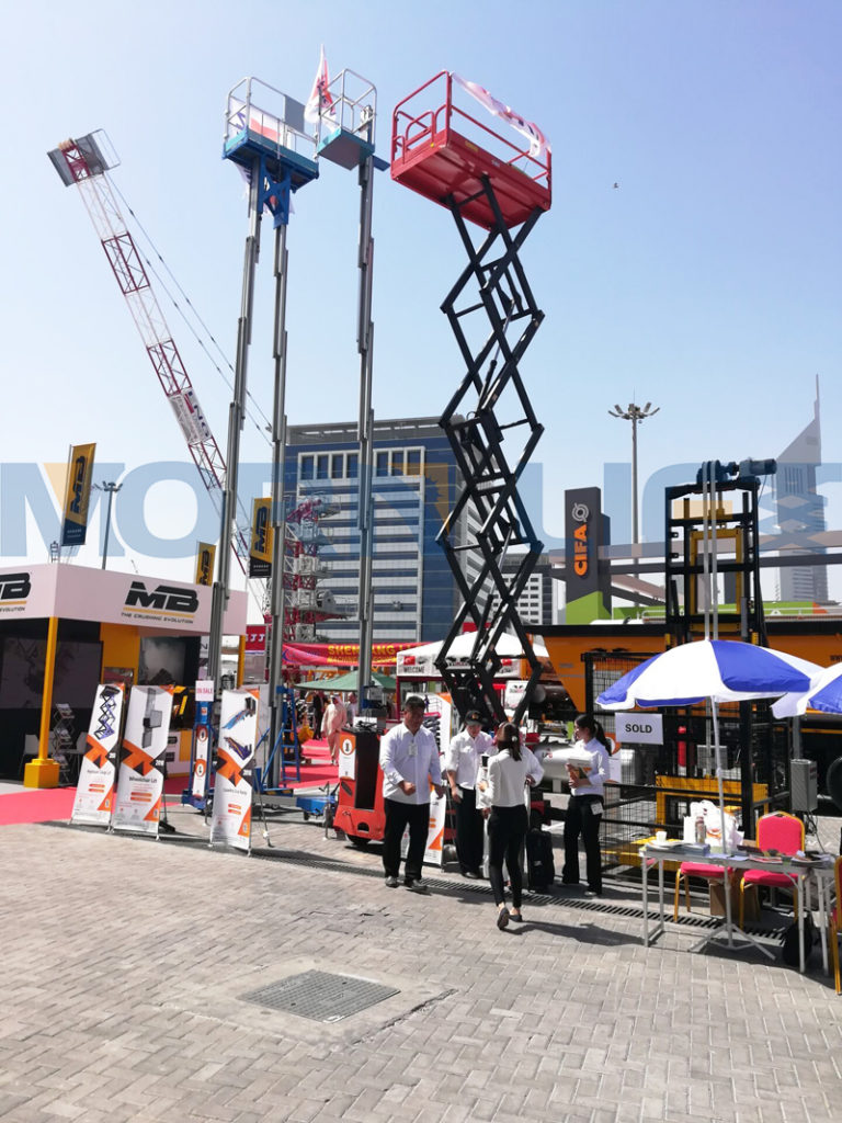 three man lifts showing