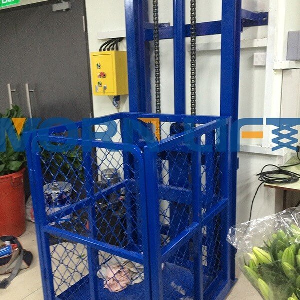 Two Post Cargo Lift in Singapore - MORN LIFT two post freight lift in singapore