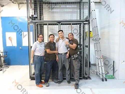 Read more about the article The commissioning work after the warehouse platform lifts installation