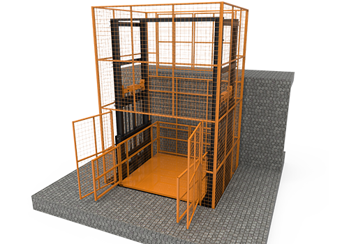 banner- cargo lift with full mesh