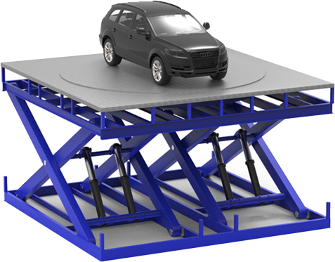 Rotary platform lift table