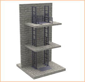 Four post cargo lift